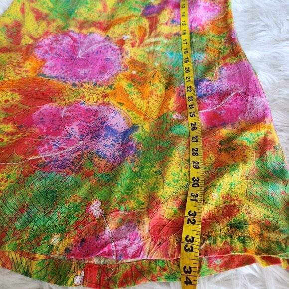 Jams World Vintage Sleeveless Dress Strokes Pattern Floral Size Small - Picture 9 of 14